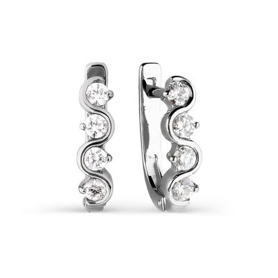 

Серьги с Swarovski Zirconia Линии Любви, Серьги Т302026346