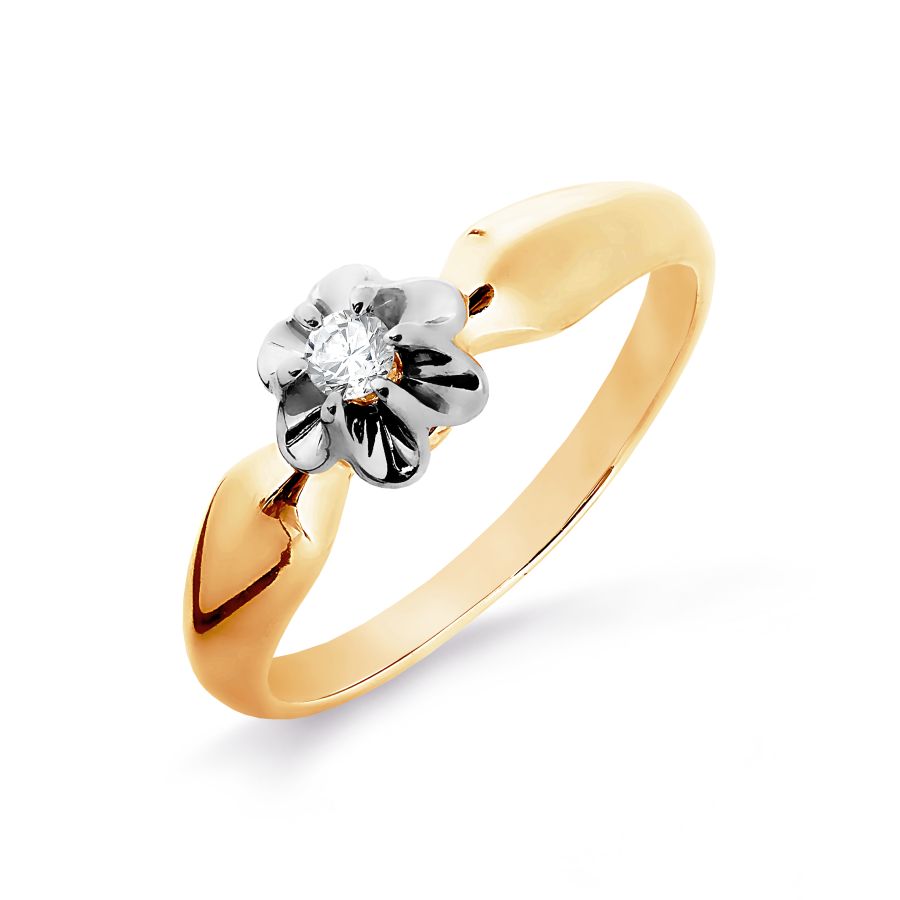 

Кольцо с бриллиантом Линии Любви, Кольцо Т131016181-4