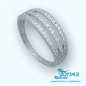 

Кольцо с фианитами Линии Любви, Кольцо Т302011090