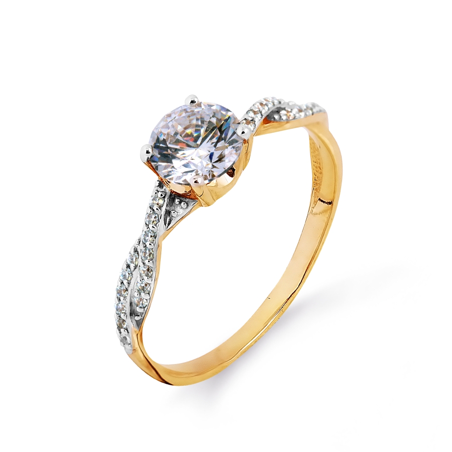 

Кольцо с Swarovski Zirconia Линии Любви