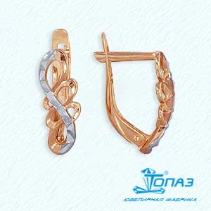 

Серьги из красного золота Линии Любви, Серьги Т140623478