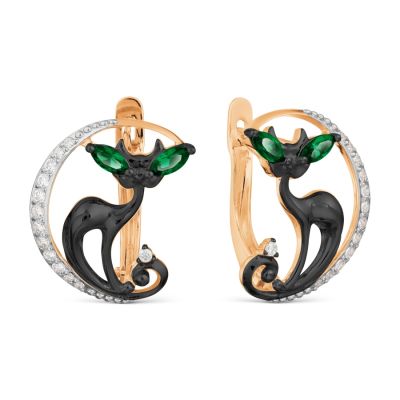 

Серьги с фианитами и фианитами Premiums Линии Любви, Серьги Т147027969