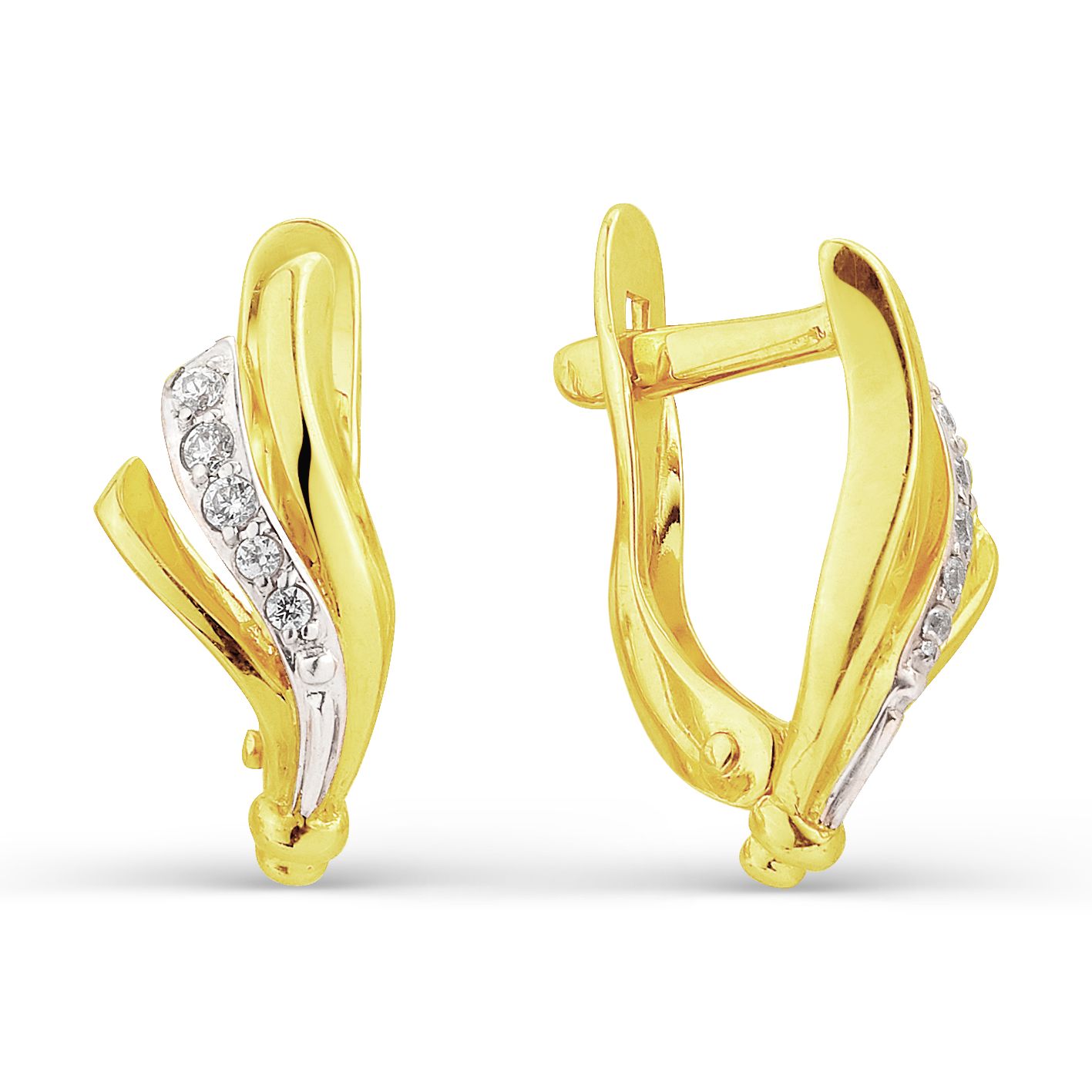 

Серьги с фианитами Линии Любви