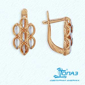 

Серьги из красного золота Линии Любви, Серьги Т140623360