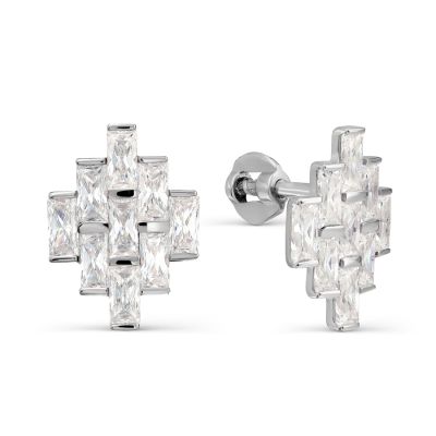 

Серьги с фианитами Premium Линии Любви, Серьги Т302027681