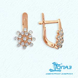 

Серьги из красного золота Линии Любви, Серьги Т140623160