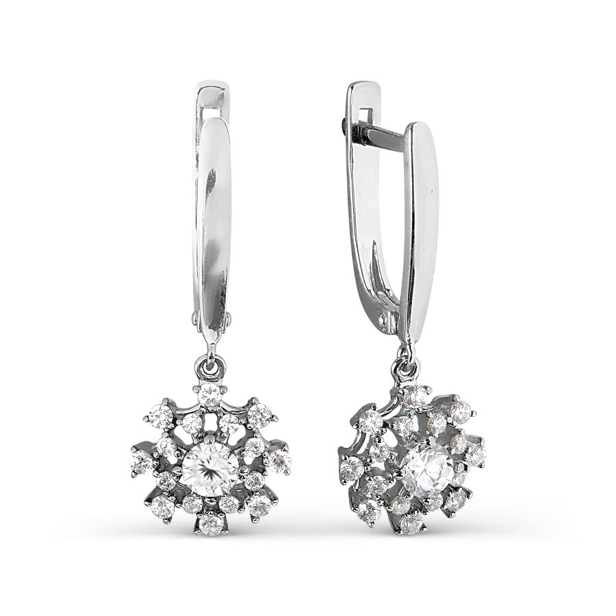 

Серьги с Swarovski Zirconia Линии Любви