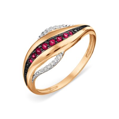 

Кольцо с рубинами и бриллиантами Линии Любви, Кольцо Т14101А047