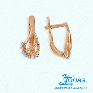 

Серьги из красного золота Линии Любви, Серьги Т140623163