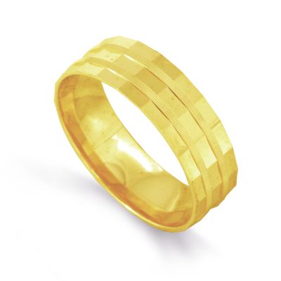 

Кольцо обручальное из желтого золота Линии Любви, Кольцо Т900611467