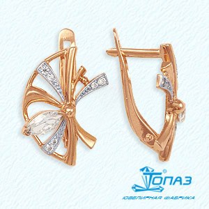 

Серьги с фианитами Линии Любви, Серьги Т142023006