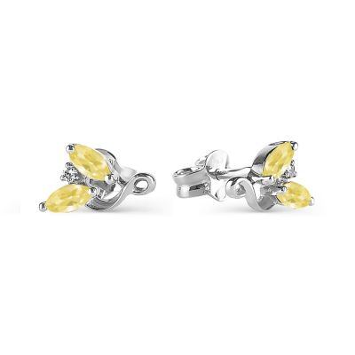 

Серьги с цитринами и фианитами Линии Любви, Серьги Т303026104