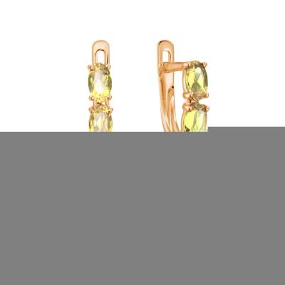 

Серьги с цитринами и фианитами Линии Любви, Серьги Т147027889