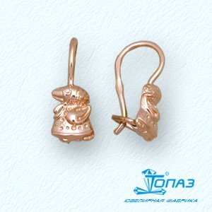 

Серьги из красного золота Линии Любви, Серьги Т10002951