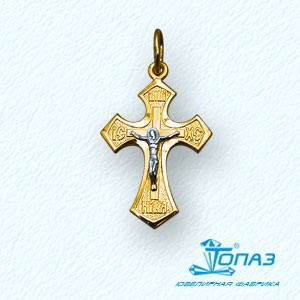 

Крестик из желтого золота Линии Любви, Крестики Т93006130