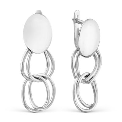 

Серьги из серебра Линии Любви, Серьги Т74002Б460