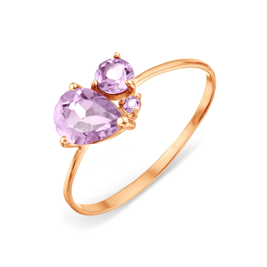 

Кольцо с аметистами Линии Любви, Кольцо Т101018406