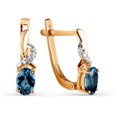 

Серьги с топазами и Swarovski Zirconia Линии Любви, Серьги Т143025953-01