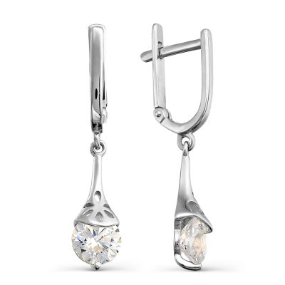 

Серьги с фианитами Premium Линии Любви, Серьги Т302027536