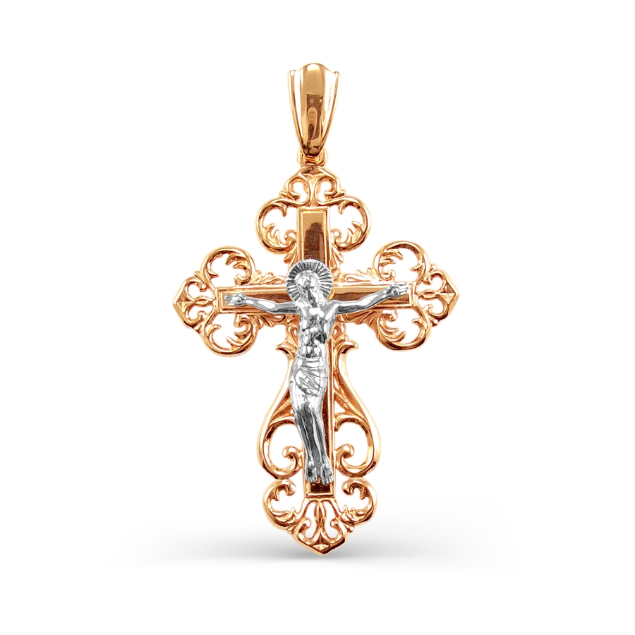 

Крестик из красного золота Линии Любви, Крестики Т13006292