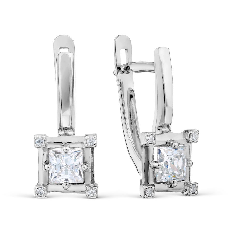 

Серьги с Swarovski Zirconia Линии Любви, Серьги Т302029815