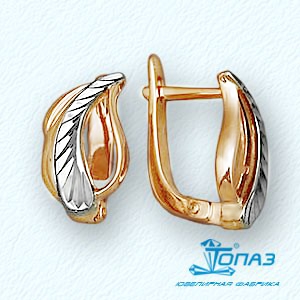 

Серьги из красного золота Линии Любви