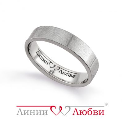

Кольцо обручальное с бриллиантом Линии Любви, Кольцо Л31531004