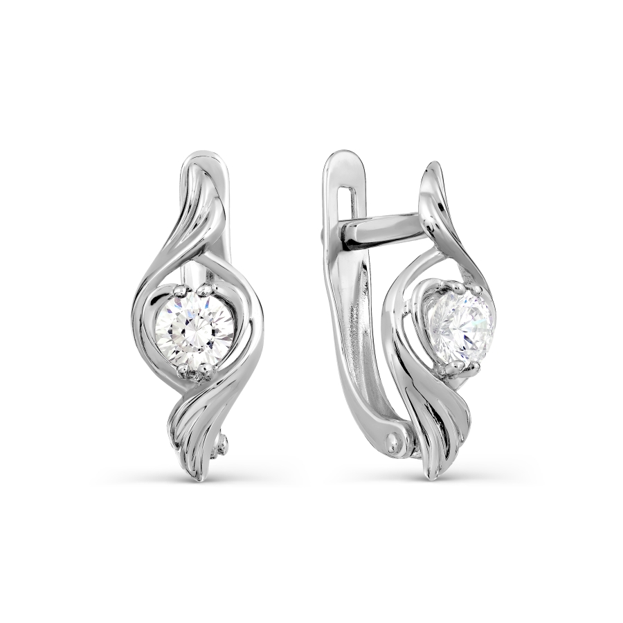 

Серьги с Swarovski Zirconia Линии Любви, Серьги Т302027736