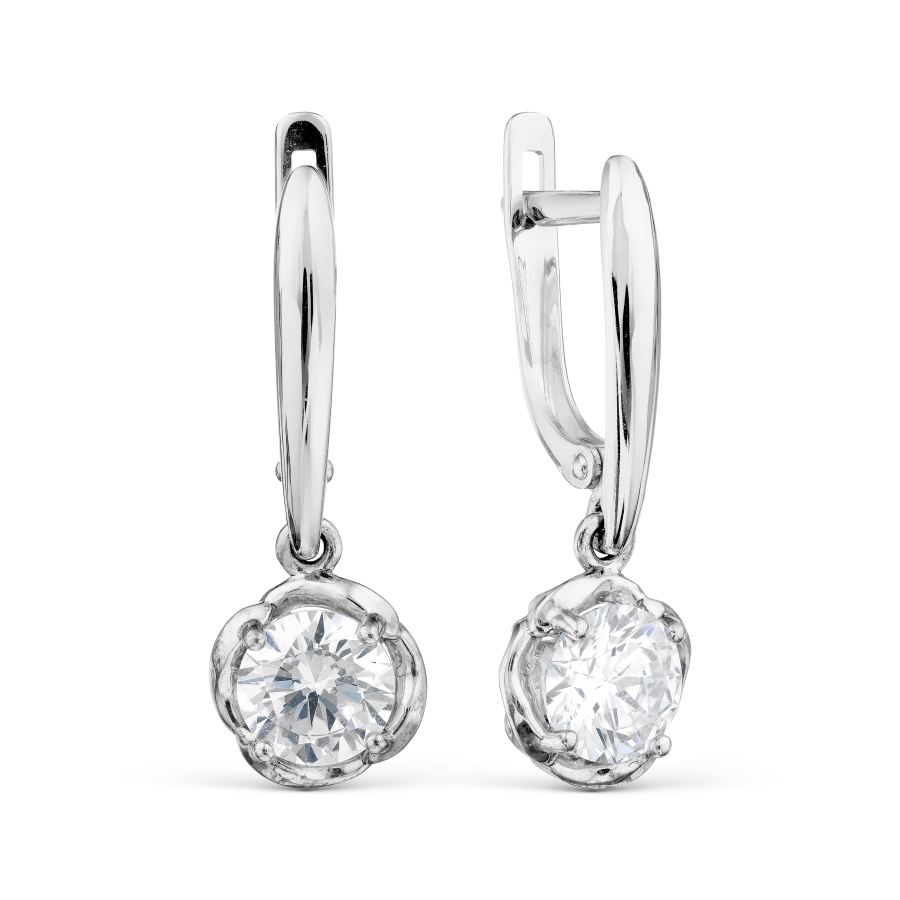 

Серьги с Swarovski Zirconia Линии Любви, Серьги Т302029335