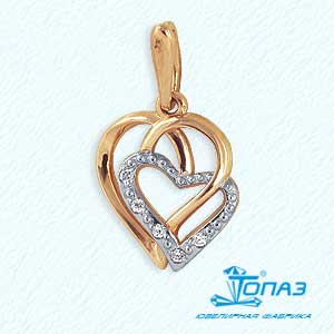 

Подвеска с фианитами Линии Любви, Подвески и кулоны Т142032609