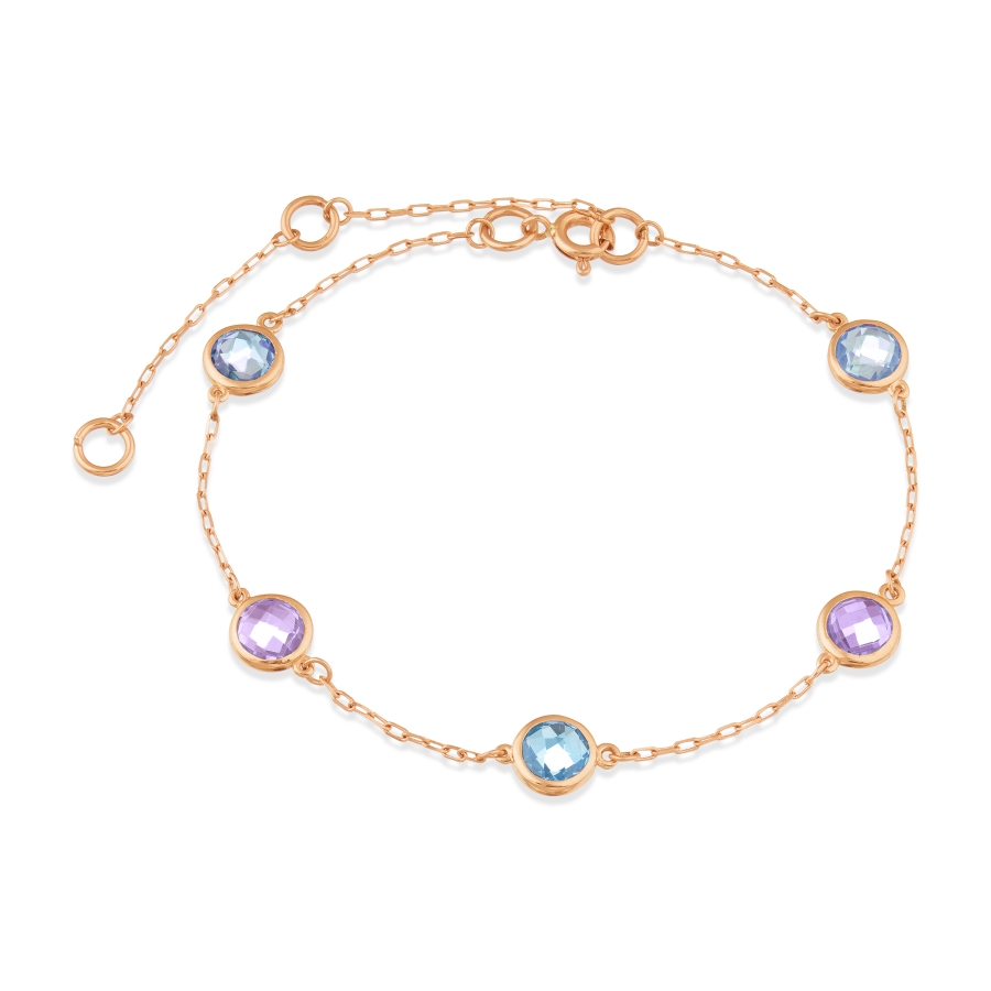 

Браслет с аметистами и топазами Линии Любви, Браслет Т10110881-02