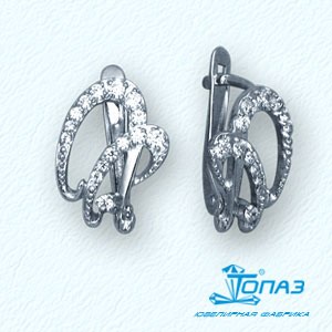 

Серьги с фианитами Линии Любви, Серьги Т30202791