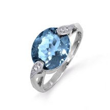 Кольцо с топазом и фианитами арт.&nbsp;Т303012643 (Т303012643)