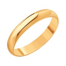 Кольцо обручальное из красного золота, 3 мм арт.&nbsp;Т20001012 (Т20001012)