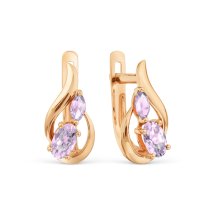 Серьги с аметистами арт.&nbsp;Т101029568 (Т101029568)