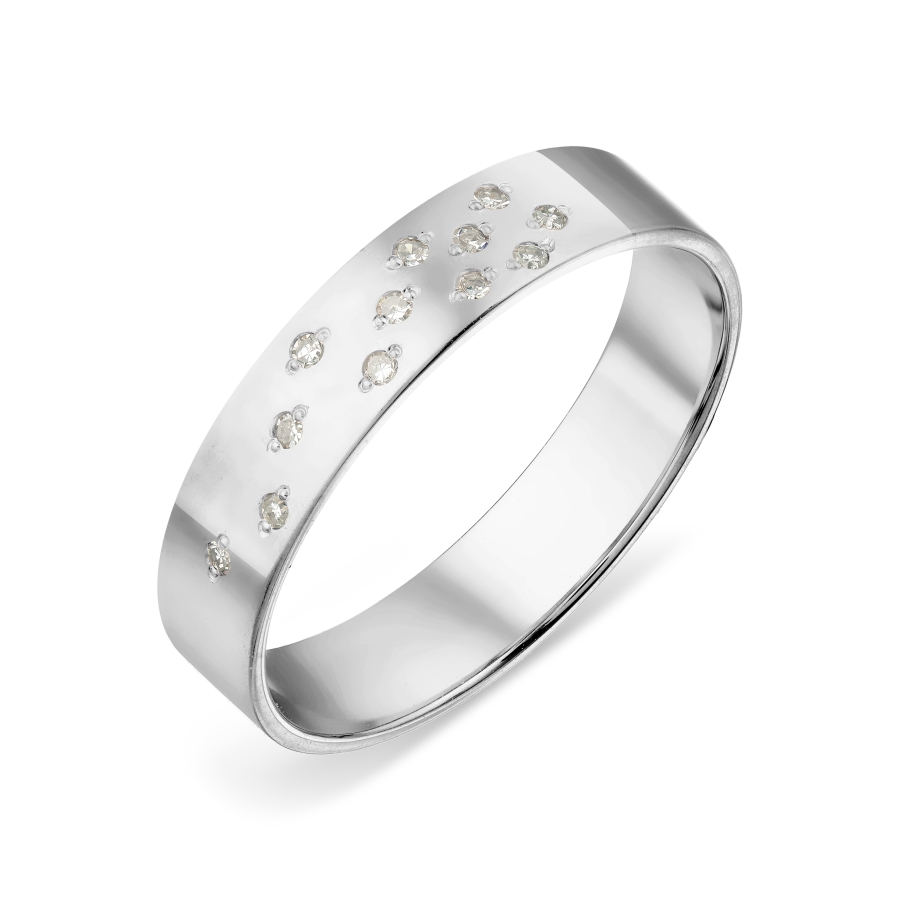 Кольцо обручальное с бриллиантами (арт. Т301019049)