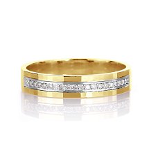 Кольцо обручальное с бриллиантами, 4 мм (Т941616120)