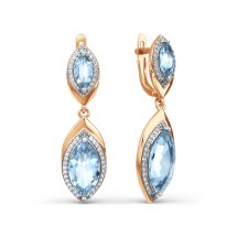 Серьги с топазами и фианитами (Т147027705)