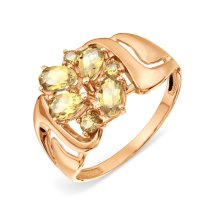 Кольцо с аметистами, хризолитами и цитринами (Т10101А378)