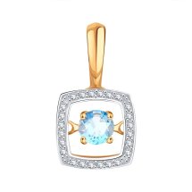 Подвеска с топазом и фианитами арт.&nbsp;Т147035851 (Т147035851)