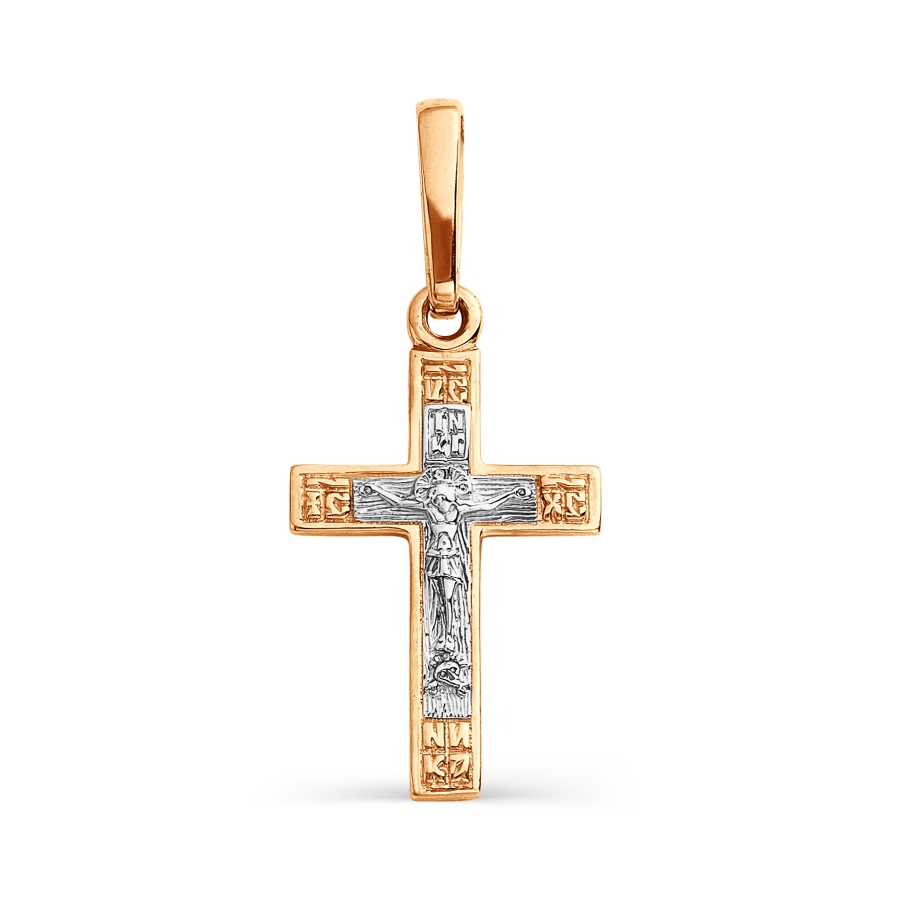 Крестик из красного золота (арт. Т13006308) купить в ювелирном магазинеЛинии Любви