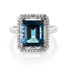 Кольцо с топазом и бриллиантами арт.&nbsp;Т301016246 (Т301016246)