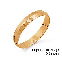 Кольцо обручальное из красного золота, 3 мм (Т100011472)