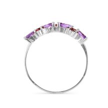 Кольцо с аметистами и гранатами (Т303015819-01)