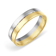 Кольцо обручальное из разных цветов золота, 4 мм (Т930019091)