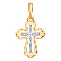 Крестик из красного золота арт.&nbsp;Т13006854 (Т13006854)