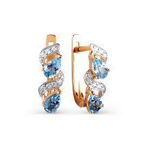 Серьги с топазами и фианитами (Т143026062)