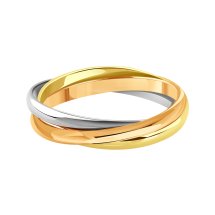 Кольцо обручальное из разных цветов золота, 2.2 мм арт. Т100013728 (Т100013728)