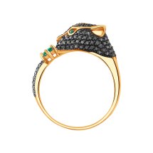 Кольцо с изумрудами и бриллиантами арт. Т14101Б221 (Т14101Б221)