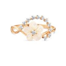 Кольцо с перламутром и фианитами арт. Т143015493 (Т143015493)